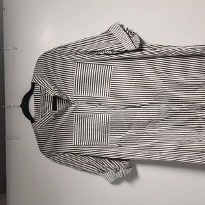 Fransa Green and White Striped Tunic Size L
